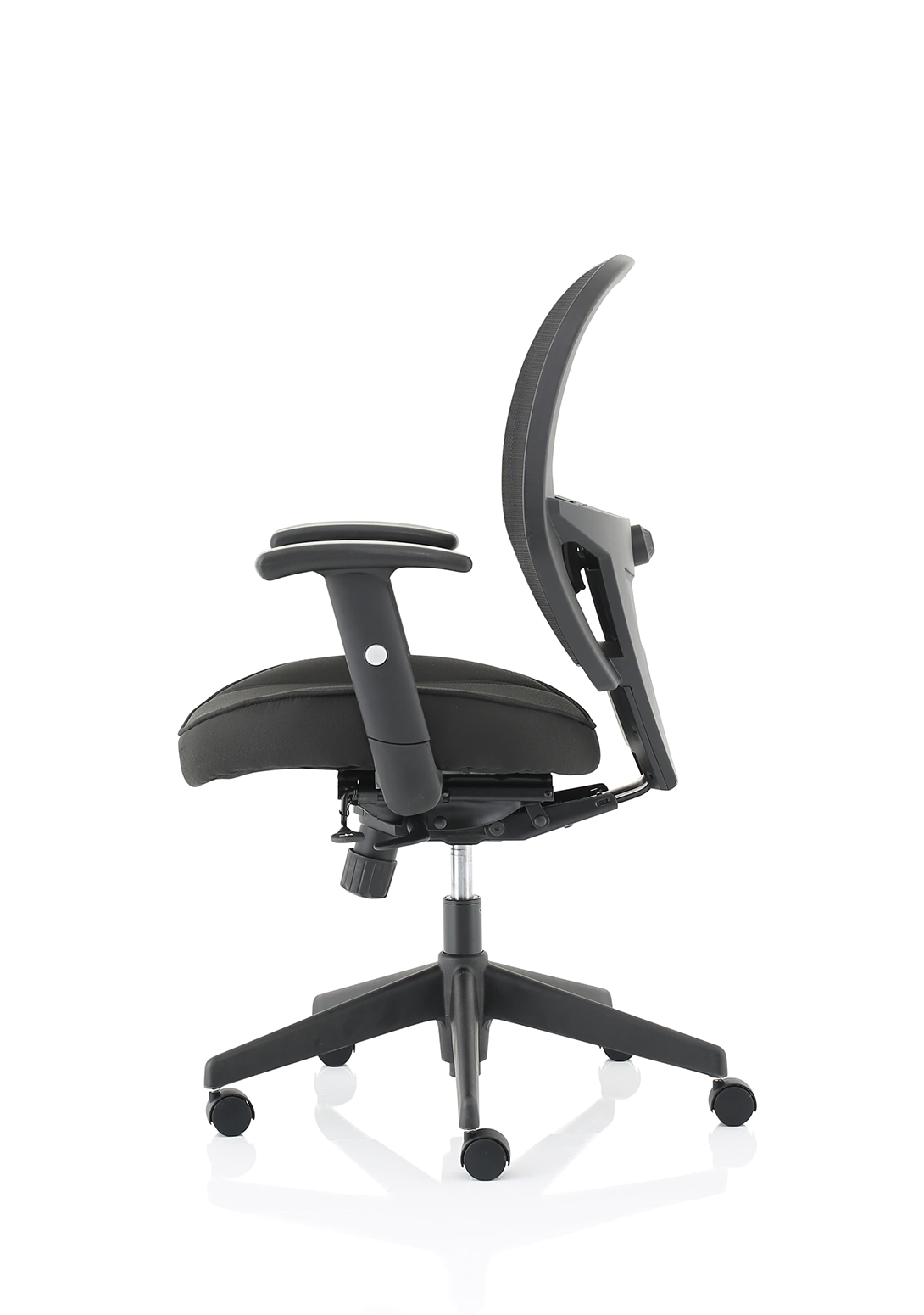 Denver High Mesh Back Black Task Operator Office Chair with Arms