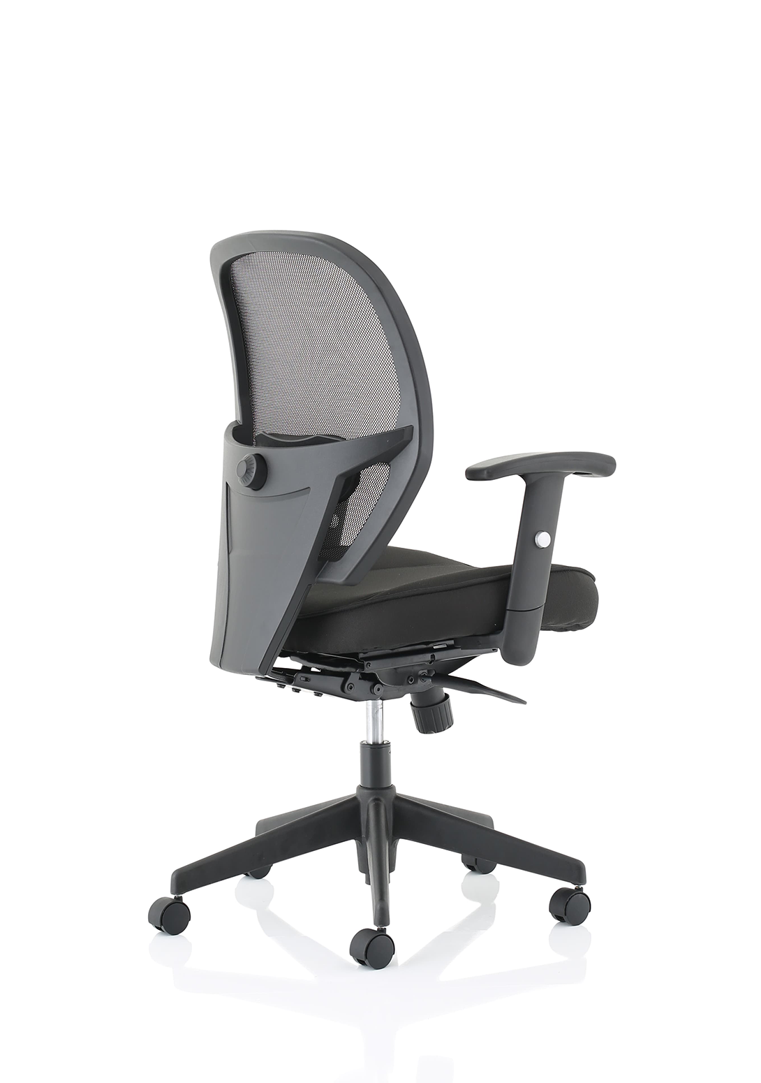 Denver High Mesh Back Black Task Operator Office Chair with Arms