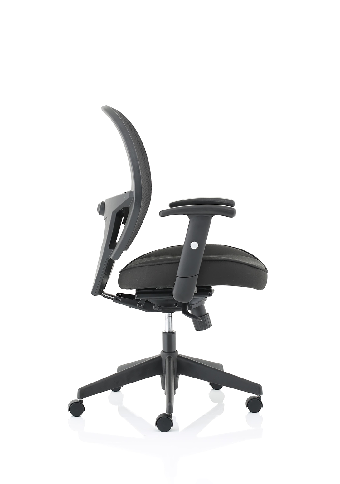 Denver High Mesh Back Black Task Operator Office Chair with Arms