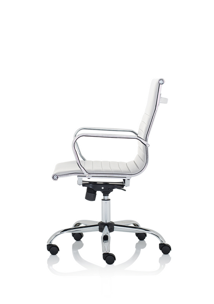 Nola Black Leather Executive Office Chair with Arms