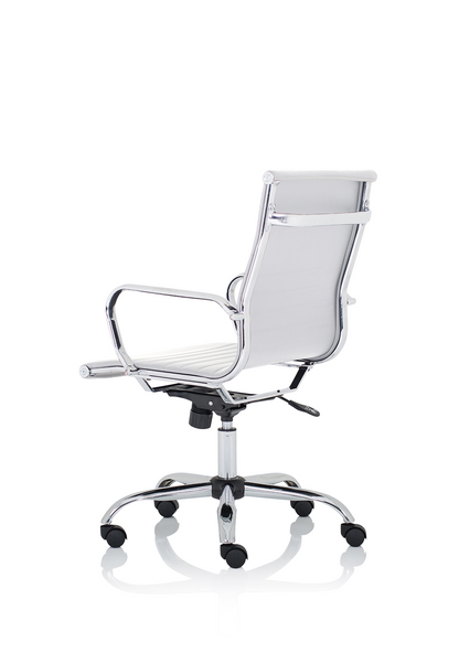 Nola Black Leather Executive Office Chair with Arms