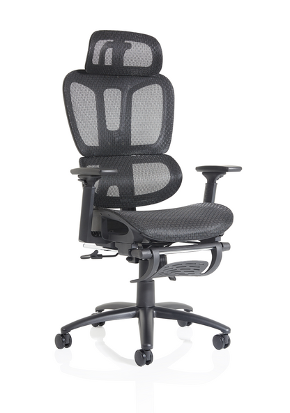 Horizon Executive Mesh Chair With Height Adjustable Arms and Footrest