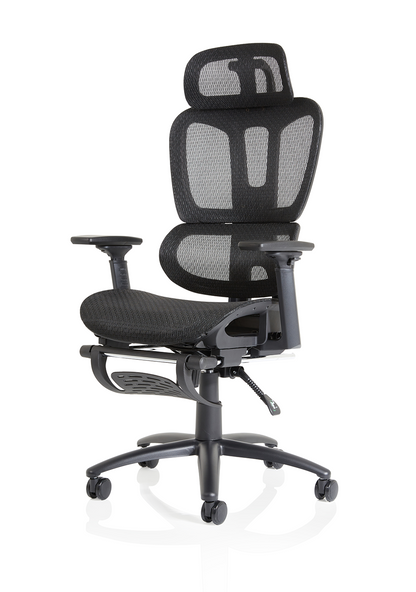 Horizon Executive Mesh Chair With Height Adjustable Arms and Footrest