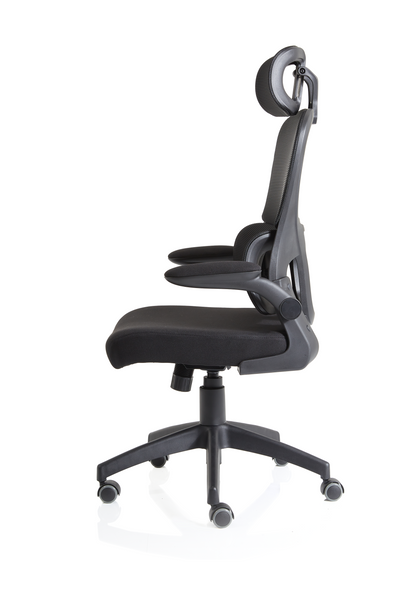 Iris Task Operator Mesh Back Fabric Seat With Headrest