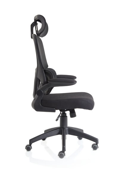 Iris Task Operator Mesh Back Fabric Seat With Headrest