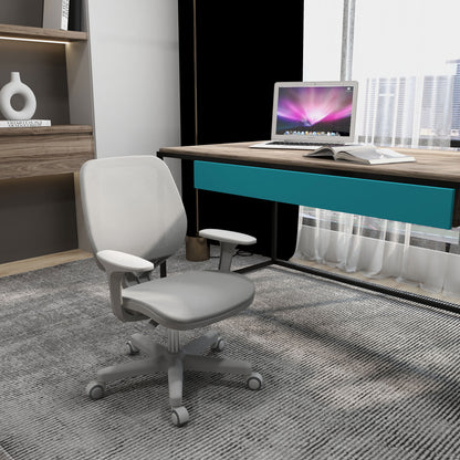 Vinsetto Office Chair, Breathable Mesh Swivel Desk Chair with Adjustable Height and  360° Swivel Security Wheels for Home Office, Study, Grey