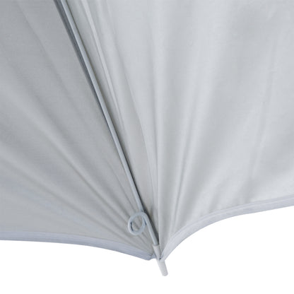 Outsunny 88" Arc 2.2M Fishing Umbrella Beach Parasol with Sides Brolly Shelter Canopy Shade with FREE Carry Bag Off-White 