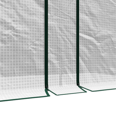 Outsunny 200 x 100cm Walk-In Greenhouse, with Zipped Doors - White 