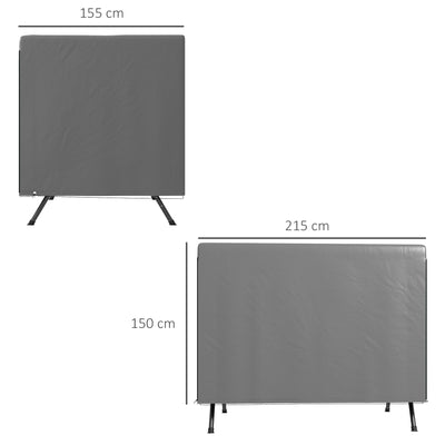 Outsunny Patio 3 Seater Swing Chair Bench Cover Outdoor Garden Furniture Rain Protection Cover Protector Waterproof Anti-UV, 215L x 155W x 150Hcm, Dark Grey 