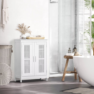 kleankin Modern Bathroom Floor Cabinet - White 