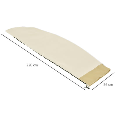 Outsunny Parasol Cover, Cantilever Umbrella Cover, Banana Umbrella Protector with Zipper for Outdoor Garden, Patio, White 
