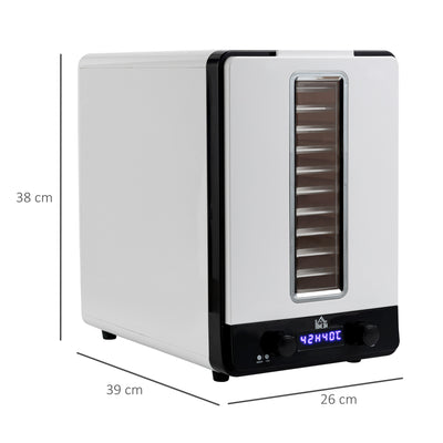 HOMCOM 11-Tray Food Dehydrator, 40-70\'e2\'84\'83 Temperature and Timer 