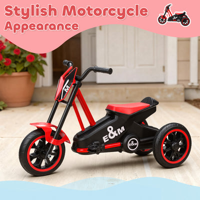 AIYAPLAY Kids Tricycle Baby Trike, Kids Trike with Pedal, 3 Wheel Toddler Balance Bike for Indoor Outdoor Use, Red 