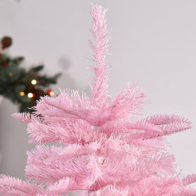 HOMCOM 4FT Artificial Christmas Tree Holiday Xmas Holiday Tree Decoration with Automatic Open for Home Party, Pink 