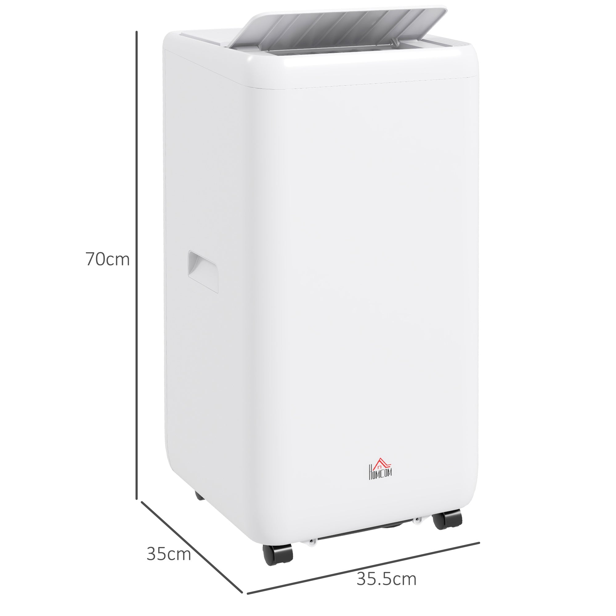 HOMCOM 12000 BTU Mobile Air Conditioner for Room up to 28m\'c2\'b2, with Dehumidifier, Auto & Sleep Mode, 24H Timer, Wheels