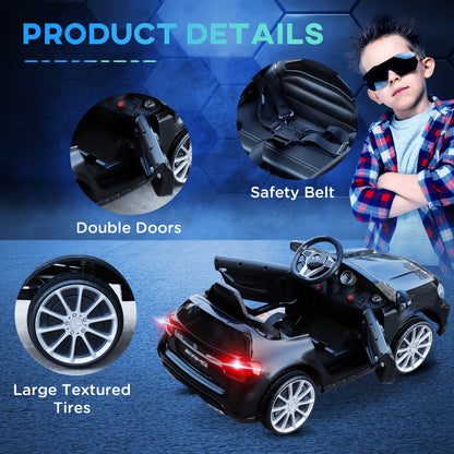 HOMCOM Mercedes Benz GLA Licensed 6V Kids Electric Ride On Car Toy with Remote Control Music Headlight for 3 Years Old Black 