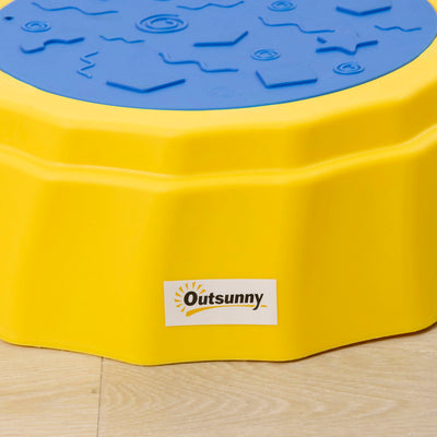 Outsunny Five-Piece Kids Stepping Stones and Balance Bridge w/ Non-Slip Surface & Bottom. for Toddlers - Multicoloured 
