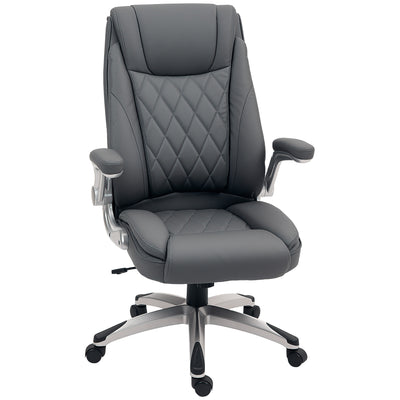 Vinsetto Faux Leather Executive Swivel Office Chair - Dark Grey 