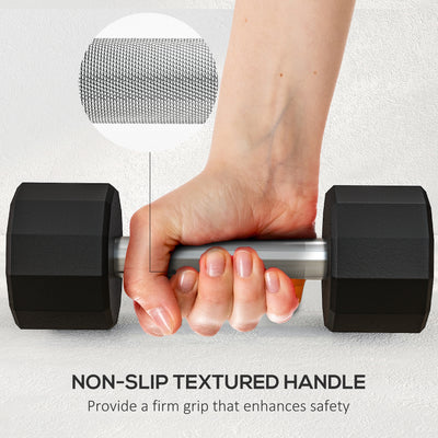 SPORTNOW 2 x 4kg Dumbbells Weights Set with 12-Sided Shape and Non-Slip Grip for Men Women Home Gym Workout 