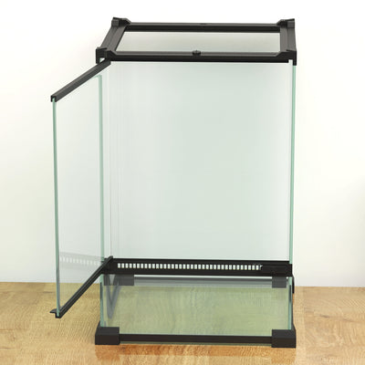 PawHut 12L Vivarium for Lizards, Frogs, Snakes, Turtles, Tortoises w/ Anti-Escape Design, Ventilation 