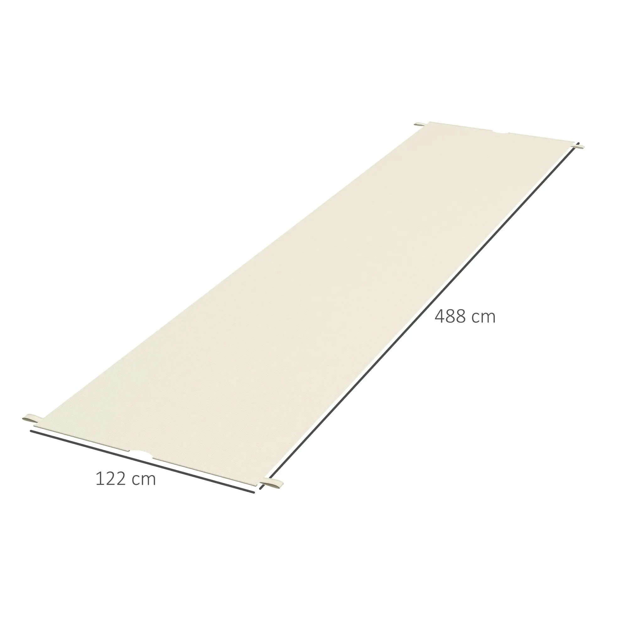 Outsunny 2 Pcs UV Protection Pergola Replacement Canopy, Pergola Shade Cover, Easy to Install, for 3 x 3(m) Pergola, Cream White 