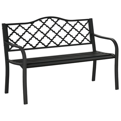 Outsunny 2-Seater Garden Bench Antique Loveseat for Yard, Lawn, Porch, Patio, Steel 