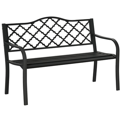 Outsunny 2-Seater Garden Bench Antique Loveseat for Yard, Lawn, Porch, Patio, Steel 