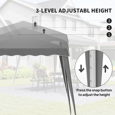 Outsunny 2.5 x 2.5M Pop up Garden Tent - Grey 