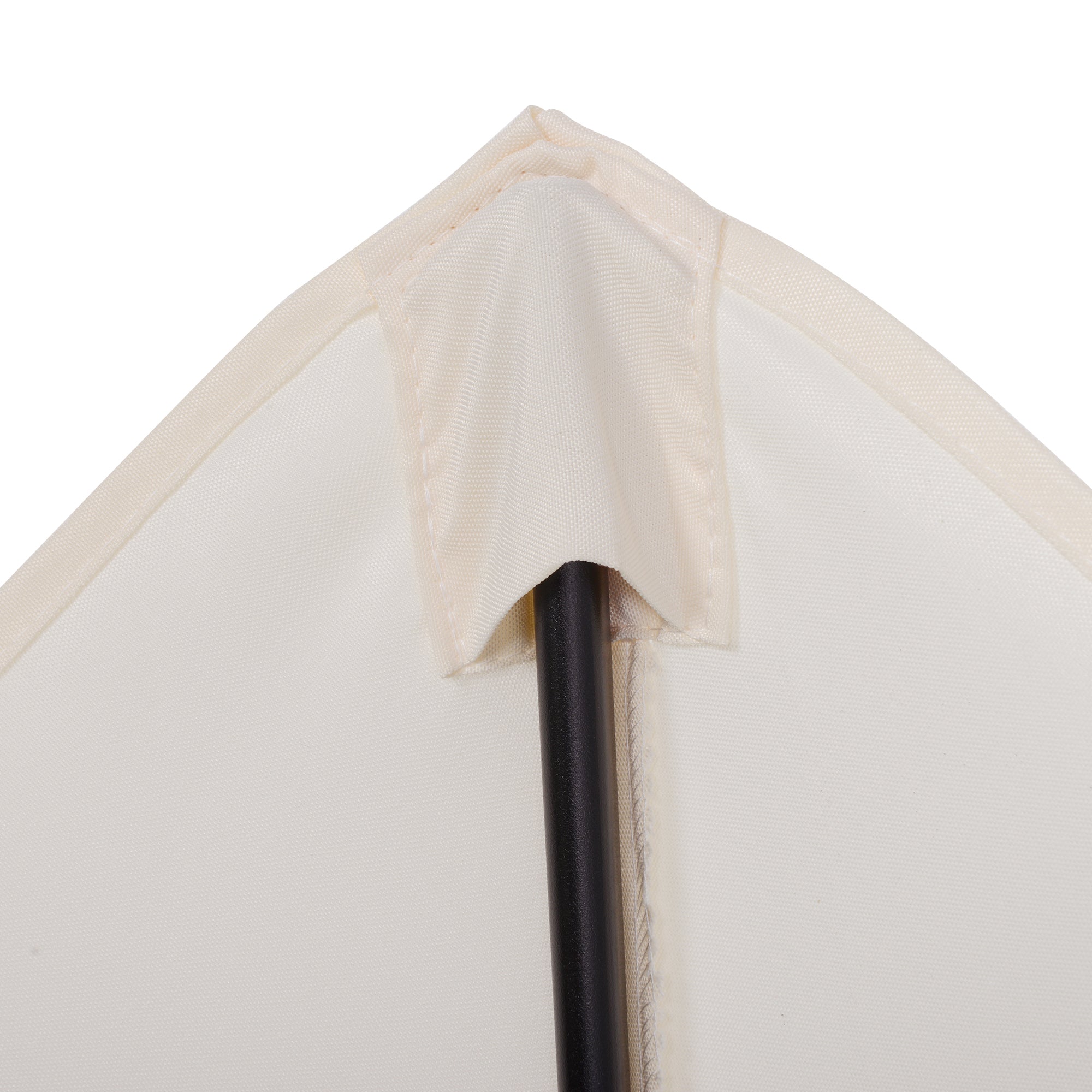 Outsunny 2m Garden Parasol Umbrella, Outdoor Sun Shade with 6 Sturdy Ribs for Balcony, Bench, Garden, Cream White 