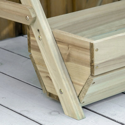 Outsunny 3 Tier Raised Garden Bed Wooden Elevated Planter Box Kit, 66L for Flower, Vegetable, Herb, 65x75x78cm, Green 