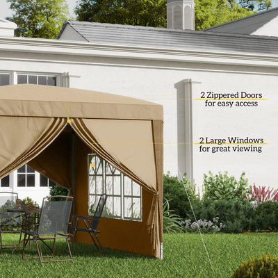 Outsunny 3 x 3(m) Pop Up Gazebo - Khaki 
