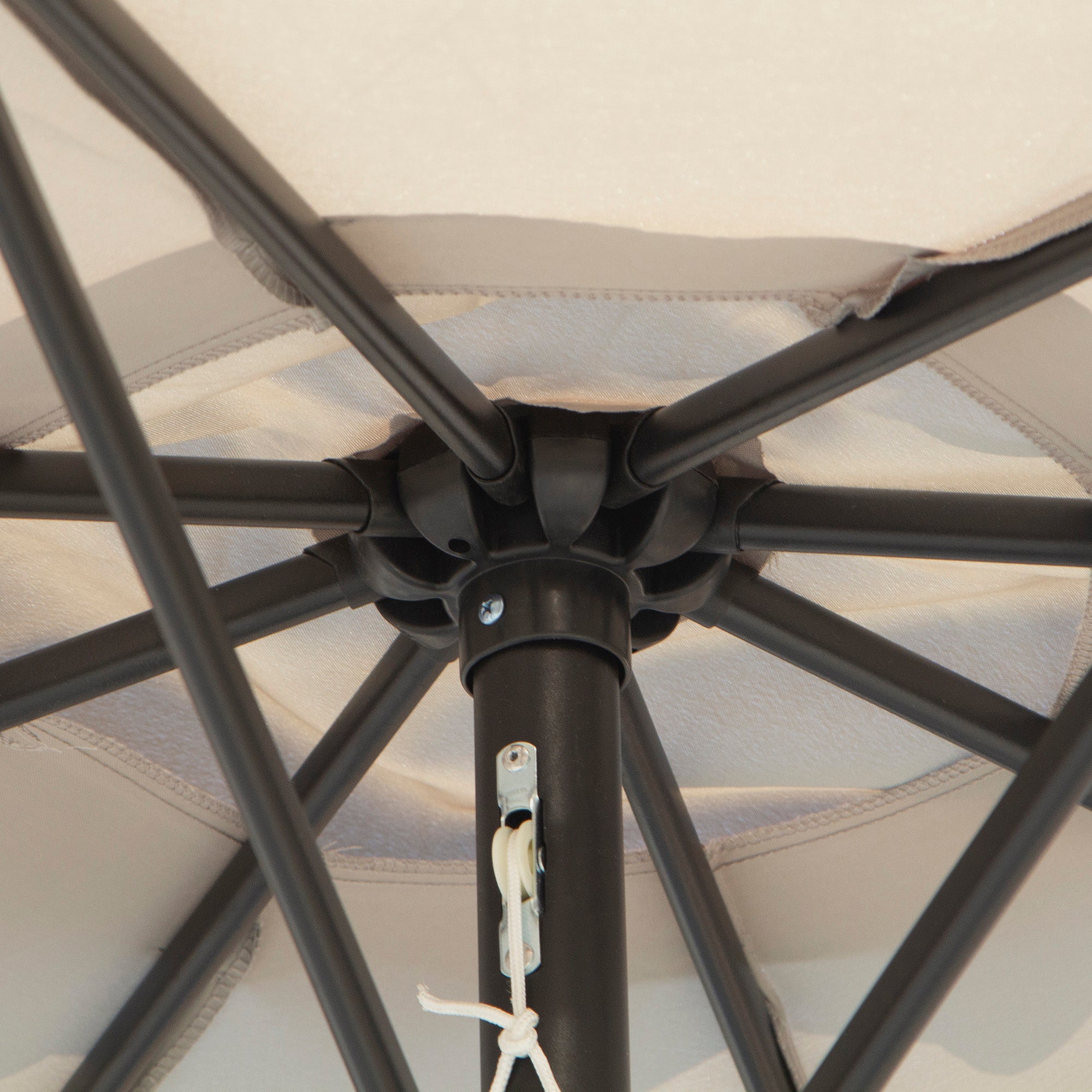 Outsunny 3(m) Tilting Parasol Garden Umbrellas, Outdoor Sun Shade with 8 Ribs, Tilt and Crank Handle for Balcony, Bench, Garden, Light Grey 