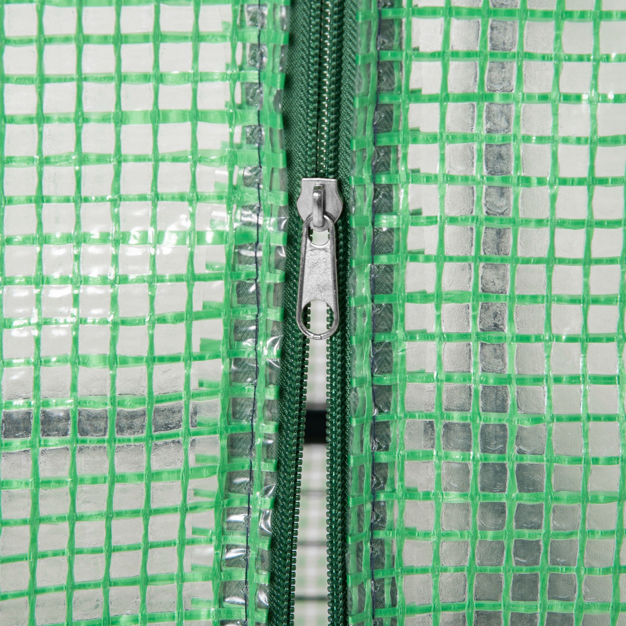 Outsunny 4 Tier Mini Greenhouse, Portable Compact Green House with Steel Frame, PE Cover, Roll-up Door, 70 x 50 x 160 cm, Green 