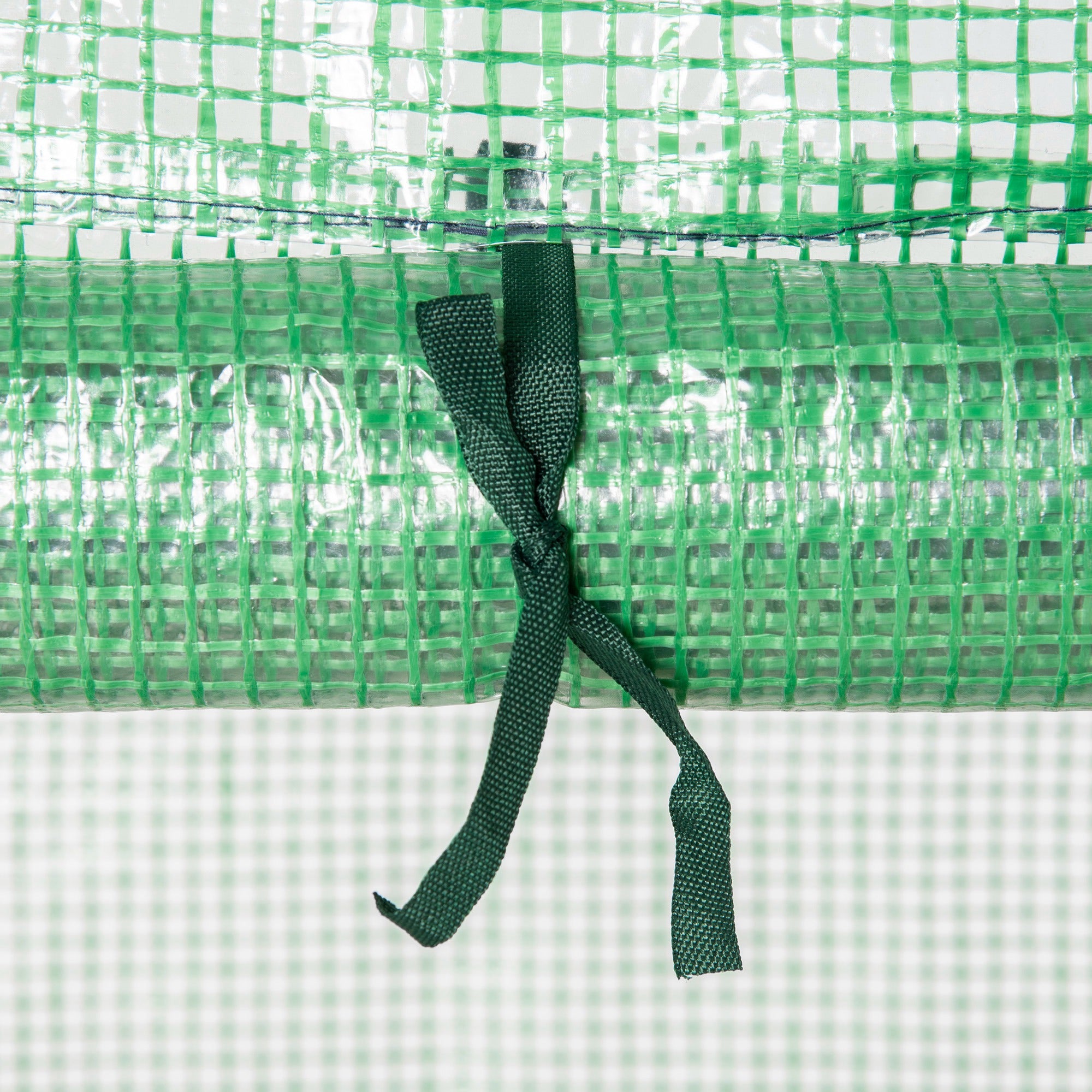 Outsunny 4 Tier Mini Greenhouse, Portable Compact Green House with Steel Frame, PE Cover, Roll-up Door, 70 x 50 x 160 cm, Green 