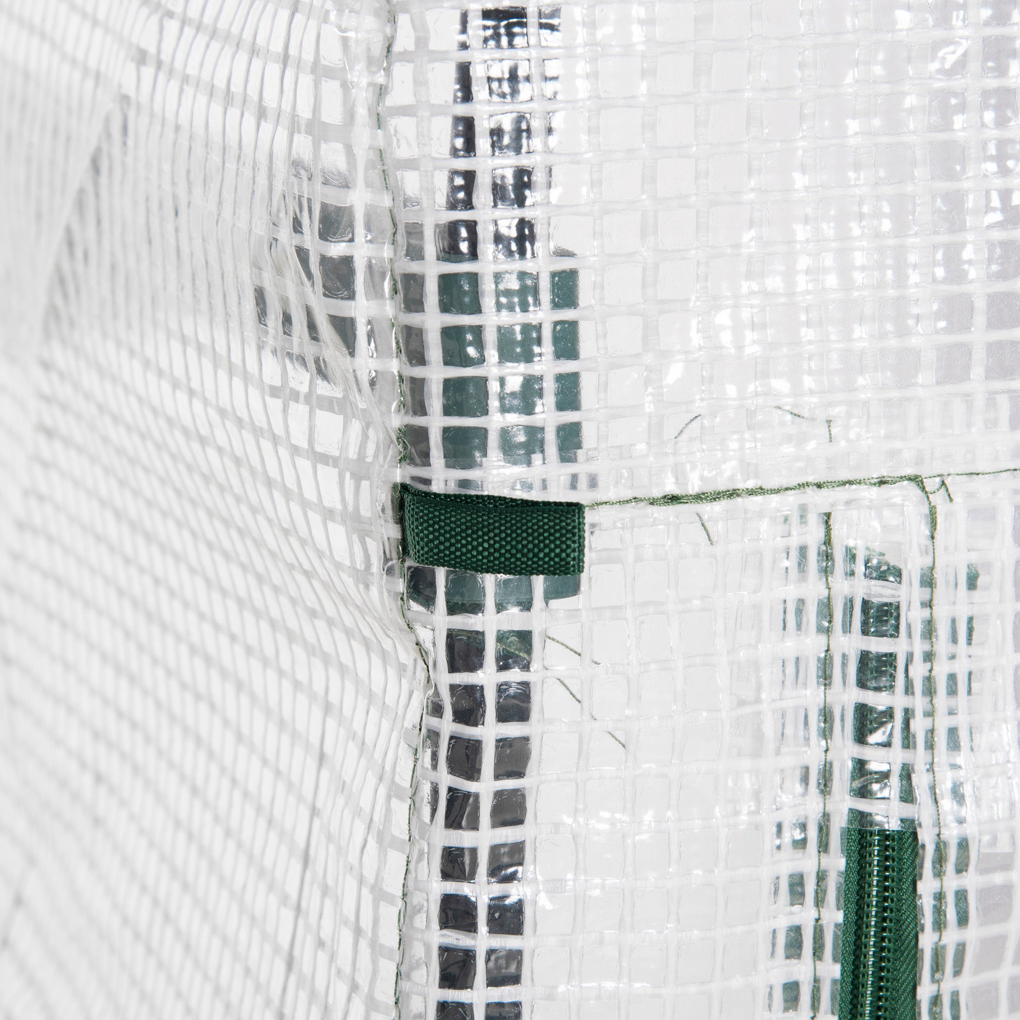 Outsunny 4 Tier Mini Greenhouse, Portable Compact Green House with Steel Frame, PE Cover, Roll-up Door, 70 x 50 x 160 cm, White 