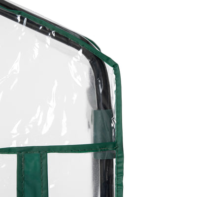 Outsunny 4 Tiers Mini Portable Greenhouse Compact Plant Grow Shed Metal Frame Transparent Clear Cover 160H x 70L x 50Wcm 