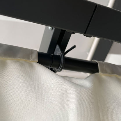 Outsunny 4 x 3(m) Aluminium Pergola with Retractable Roof, Garden Gazebo Canopy Shelter for Outdoor, Patio, Cream White 