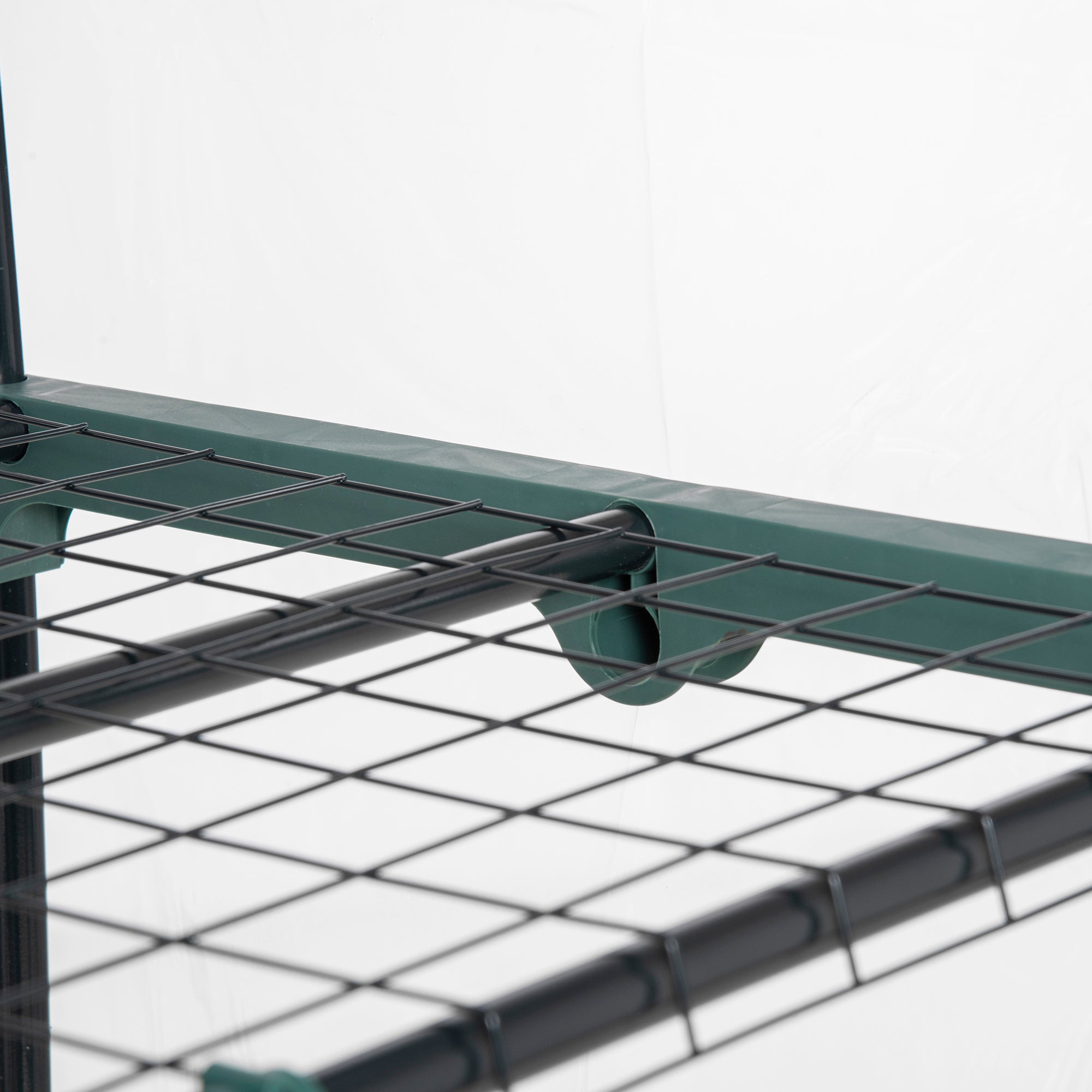 Outsunny 5 Tier Mini Greenhouse, Portable Greenhouse with Reinforced Plastic Cover, Garden Grow House with Roll Up Door and Shelves, 69 x 49 x 193cm, Green 