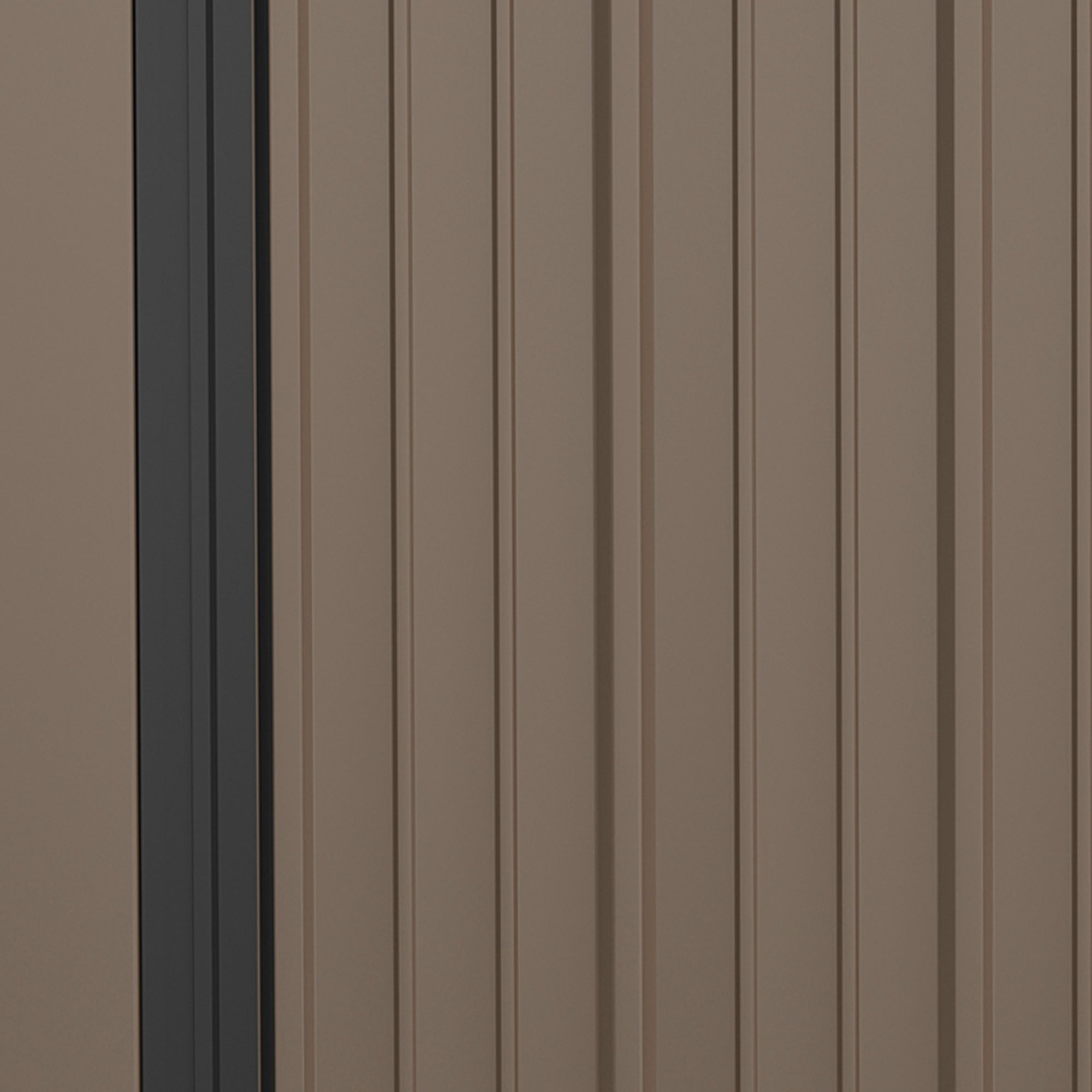 Outsunny 5.3 x 3.1ft Corrugated Steel Garden Shed - Brown 