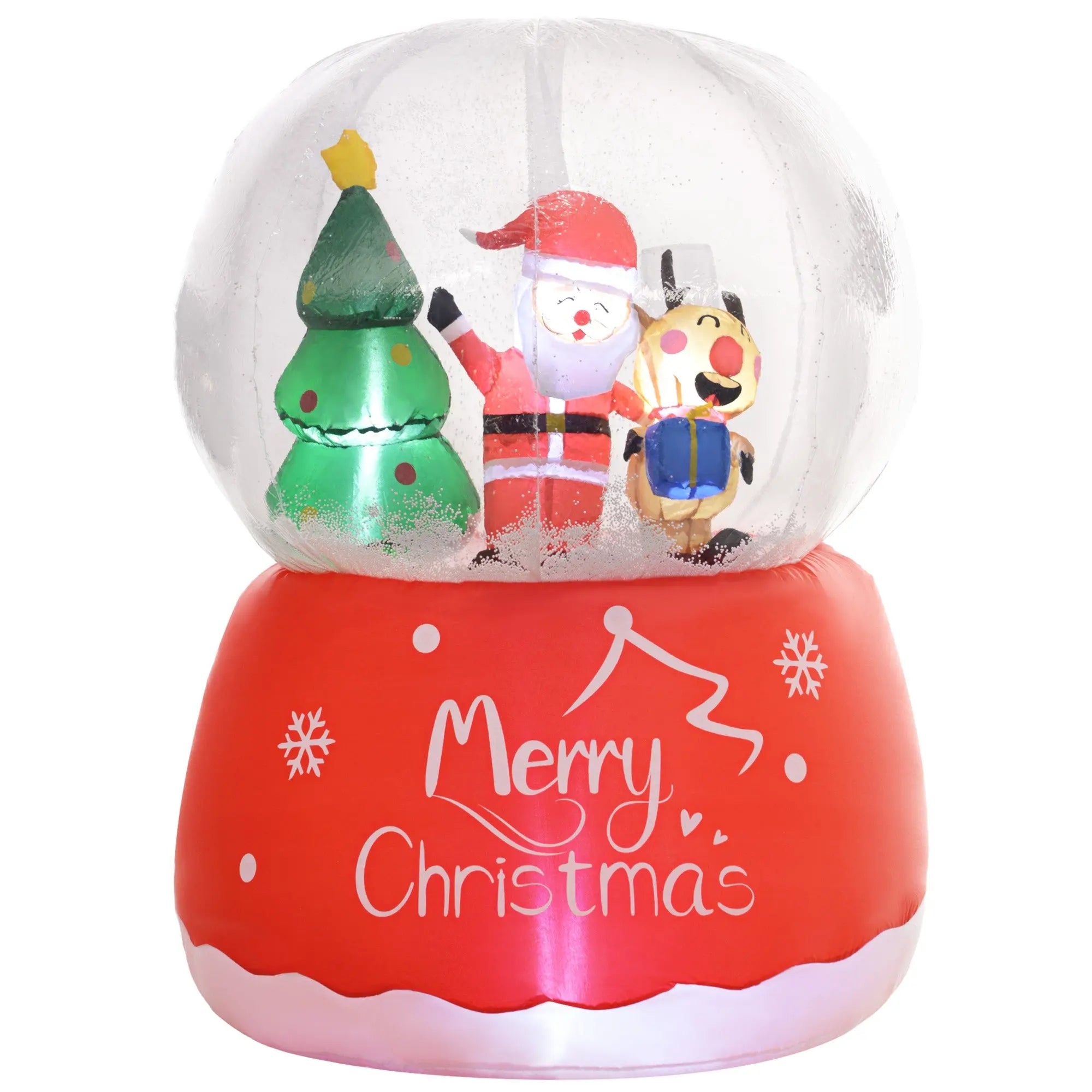 Outsunny 5.5ft Inflatable Snow Globe Christmas Decoration 