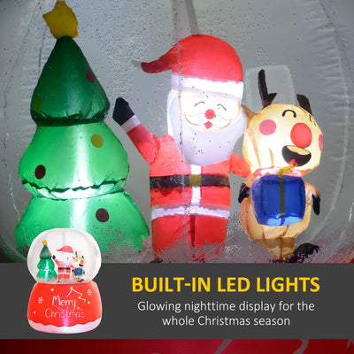 Outsunny 5.5ft Inflatable Snow Globe Christmas Decoration 