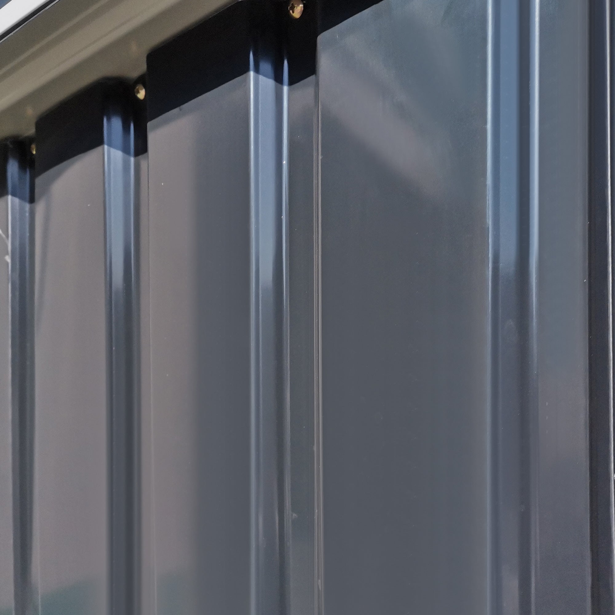 Outsunny 5ft x 3ft Metal Garden Storage Shed, Outdoor Tool Shed with Sloped Roof, Lockable Door for Tools, Equipment, Grey 