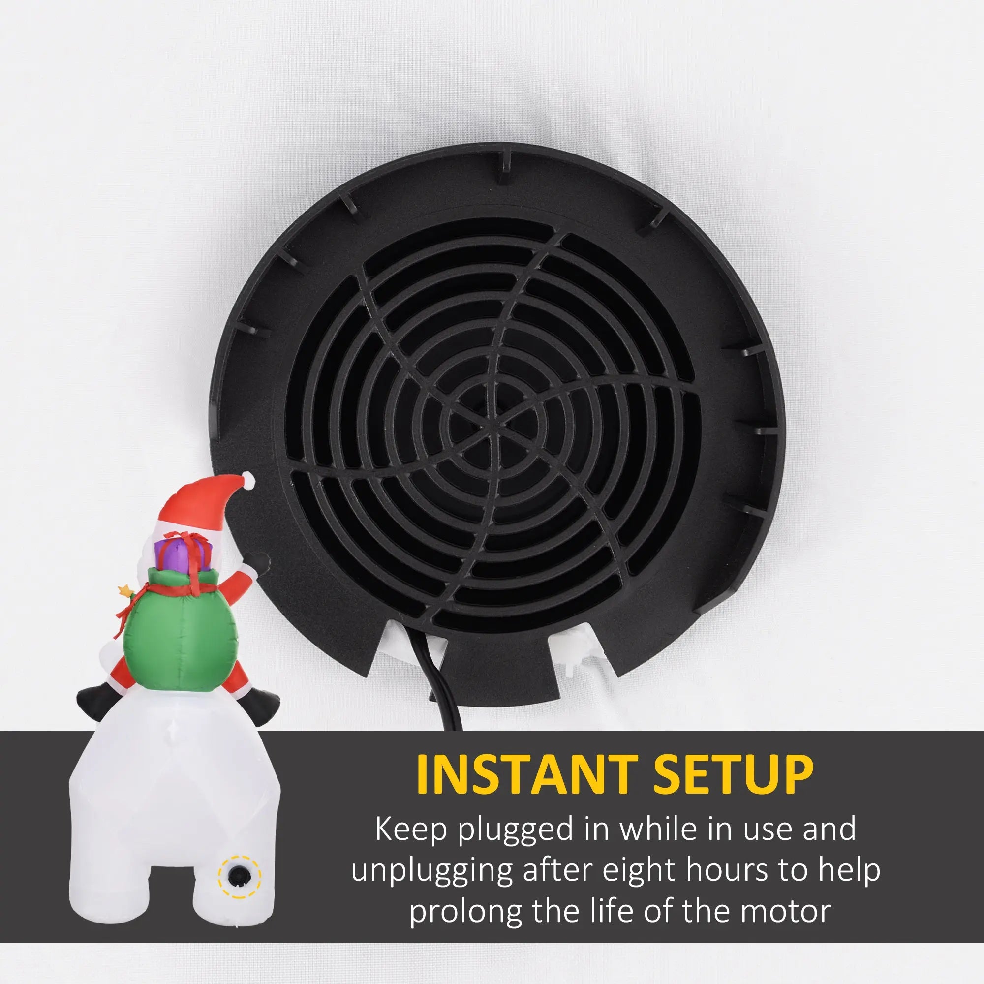 Outsunny 6.6ft Inflatable Santa Riding Polar Bear Decoration 