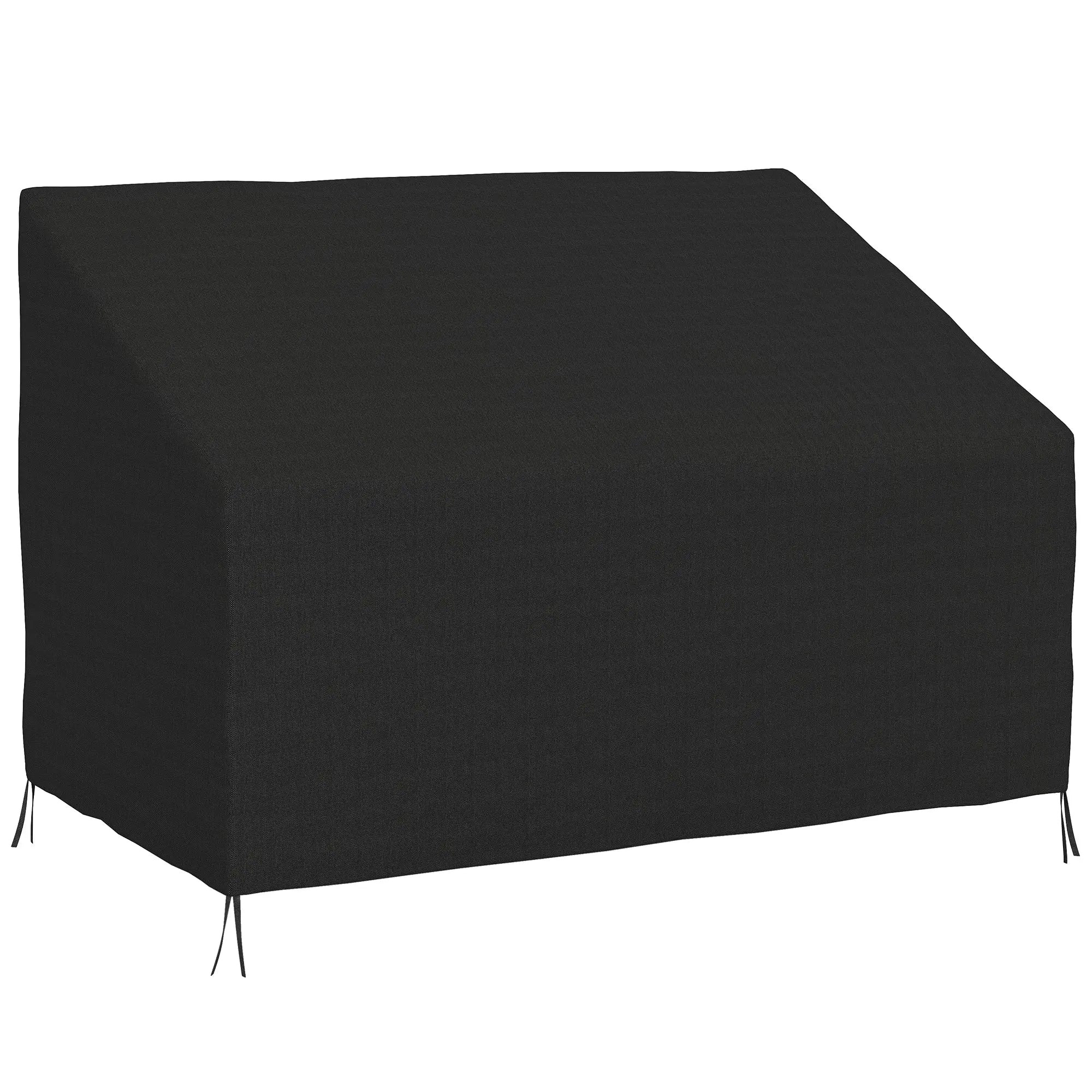 Outsunny 600D Oxford Cloth Furniture Cover, 2 Seater Sofa Protector for Garden Patio, Outdoor, Waterproof, Black, 140L x 84W x 56/94H cm 