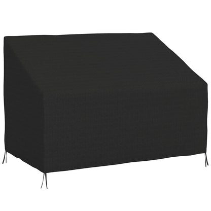 Outsunny 600D Oxford Cloth Furniture Cover, 2 Seater Sofa Protector for Garden Patio, Outdoor, Waterproof, Black, 140L x 84W x 56/94H cm 