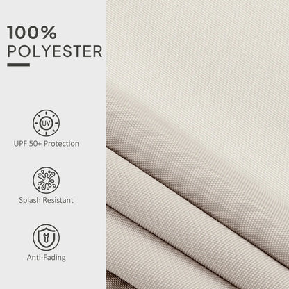 Outsunny Awning Replacement Canopy, Water Resistant UPF 50+ Sun Shade Cover for 3 x 2.5 m Garden Awning (Fabric Only), Cream White 