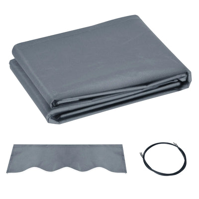 Outsunny Awning Replacement Canopy, Water Resistant UPF 50+ Sun Shade Cover for 3 x 2.5 m Garden Awning (Fabric Only), Grey 