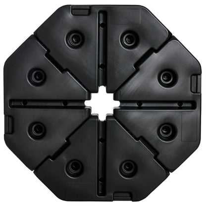 Outsunny Detachable Patio Umbrella Base, Cantilever Parasol Base Stand Outdoor Umbrella Weights, Filled with Sand and Water up to 140KG, Black 