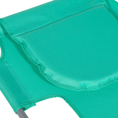 Outsunny Foldable Sun Lounger with Reading Hole - Green 