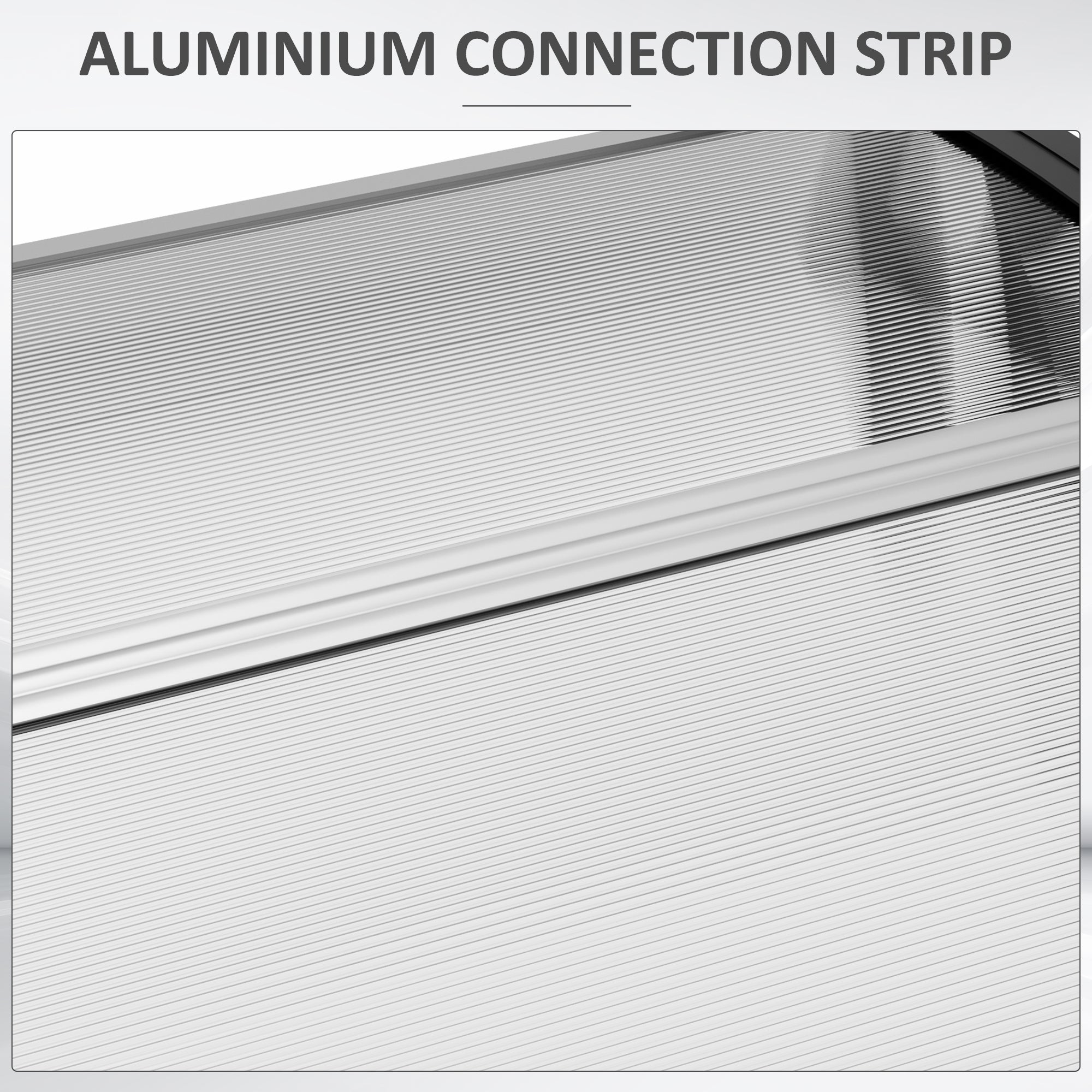 Outsunny Front Door Canopy, Outdoor Awning, 303 x 96cm Rain Shelter for Window, Porch and Front/Back Door, Clear 
